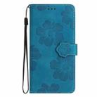 For Honor 400 Lite Global Flower Embossing Pattern Leather Phone Case(Blue) - 2