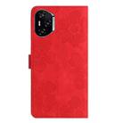 For Honor 400 Pro Global 160.8mm Flower Embossing Pattern Leather Phone Case(Red) - 3
