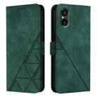 For Sony Xperia 5 VI Crossbody 3D Embossed Flip Leather Phone Case(Dark Green) - 2