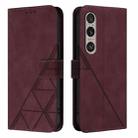 For Sony Xperia 1 VI Crossbody 3D Embossed Flip Leather Phone Case(Wine Red) - 2