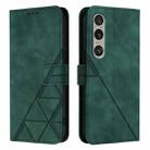 For Sony Xperia 1 VI Crossbody 3D Embossed Flip Leather Phone Case(Dark Green) - 2