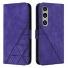 For Sony Xperia 1 VI Crossbody 3D Embossed Flip Leather Phone Case(Purple) - 2