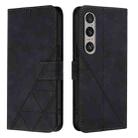 For Sony Xperia 1 VI Crossbody 3D Embossed Flip Leather Phone Case(Black) - 2