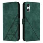 For Sony Xperia 10 VI Crossbody 3D Embossed Flip Leather Phone Case(Dark Green) - 2