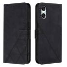 For Sony Xperia 10 VI Crossbody 3D Embossed Flip Leather Phone Case(Black) - 2