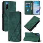 For Sony Xperia 10 IV Crossbody 3D Embossed Flip Leather Phone Case(Dark Green) - 1