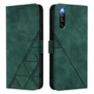 For Sony Xperia 10 IV Crossbody 3D Embossed Flip Leather Phone Case(Dark Green) - 2