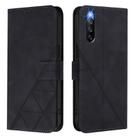 For Sony Xperia 10 IV Crossbody 3D Embossed Flip Leather Phone Case(Black) - 2