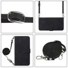 For Sony Xperia 10 IV Crossbody 3D Embossed Flip Leather Phone Case(Black) - 3