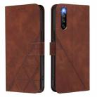 For Sony Xperia 10 IV Crossbody 3D Embossed Flip Leather Phone Case(Brown) - 2