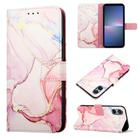 For Sony Xperia 5 V PT003 Marble Pattern Flip Leather Phone Case(Rose Gold LS005) - 1