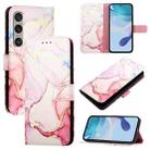 For Sony Xperia 1 VI PT003 Marble Pattern Flip Leather Phone Case(Rose Gold LS005) - 1