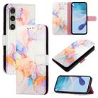 For Sony Xperia 1 VI PT003 Marble Pattern Flip Leather Phone Case(Galaxy Marble White LS004) - 1