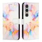 For Sony Xperia 1 VI PT003 Marble Pattern Flip Leather Phone Case(Galaxy Marble White LS004) - 2