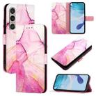For Sony Xperia 1 VI PT003 Marble Pattern Flip Leather Phone Case(Pink Purple Gold LS001) - 1
