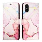 For Sony Xperia 5 VI PT003 Marble Pattern Flip Leather Phone Case(Rose Gold LS005) - 2