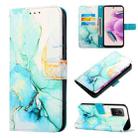 For Xiaomi Redmi Note 12S 4G Global PT003 Marble Pattern Flip Leather Phone Case(Green LS003) - 1