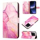 For Xiaomi 13T PT003 Marble Pattern Flip Leather Phone Case(Pink Purple Gold LS001) - 1