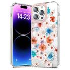 For iPhone 11 Pro Max MagSafe Magnetic TPU Phone Case(White Blue Flower) - 1