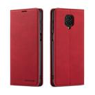 For Xiaomi Redmi Note 9S / Note 9 Pro / Note 9 Pro Max Forwenw Dream Series Oil Edge Strong Magnetism Horizontal Flip Leather Case with Holder & Card Slots & Wallet & Photo Frame(Red) - 1