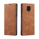 For Xiaomi Redmi Note 9S / Note 9 Pro / Note 9 Pro Max Forwenw Dream Series Oil Edge Strong Magnetism Horizontal Flip Leather Case with Holder & Card Slots & Wallet & Photo Frame(Brown) - 1