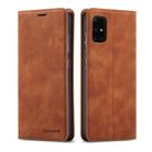 For Samsung Galaxy A41 Forwenw Dream Series Oil Edge Strong Magnetism Horizontal Flip Leather Case with Holder & Card Slots & Wallet & Photo Frame(Brown) - 1