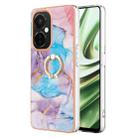 For OnePlus Nord CE 3 5G/CE 3 Lite 5G Electroplating IMD TPU Phone Case with Ring(Blue Marble) - 1