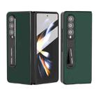 For Samsung Galaxy Z Fold4 5G Integrated Genuine Silky Soft ABEEL Black Edge Phone Case with Holder(Green) - 1