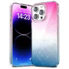 For iPhone 14 Star Gradient Phone Case(Pink Blue) - 1