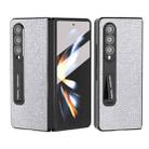 For Samsung Galaxy Z Fold4 5G Integrated Diamond Series Black Edge Phone Case with Holder(Silver) - 1