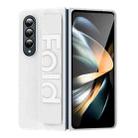 For Samsung Galaxy Z Fold3 Silicone Wristband Holder Foldable Phone Case(White) - 1