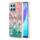 For Honor X8 5G / X6 4G Electroplating IMD TPU Phone Case with Ring(Colorful Scales) - 1