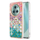 For Honor Magic5 Pro Electroplating IMD TPU Phone Case with Ring(Colorful Scales) - 1