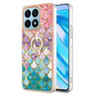 For Honor X8a Electroplating IMD TPU Phone Case with Ring(Colorful Scales) - 1