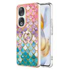 For Honor 90 5G Electroplating IMD TPU Phone Case with Ring(Colorful Scales) - 1