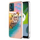 For Motorola Moto E13 Electroplating IMD TPU Phone Case with Ring(Dream Butterfly) - 1