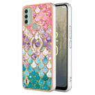 For Nokia C31 Electroplating IMD TPU Phone Case with Ring(Colorful Scales) - 1
