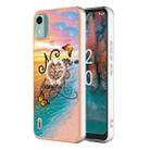 For Nokia C12 Electroplating IMD TPU Phone Case with Ring(Dream Butterfly) - 1