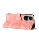 For OPPO Reno10 5G / Reno10 Pro 5G Global Flower Embossing Pattern Leather Phone Case(Pink) - 5