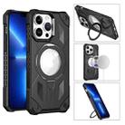 For iPhone 14 Pro MagSafe Magnetic Holder Phone Case(Black) - 1