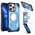 For iPhone 14 MagSafe Magnetic Holder Phone Case(Sierra Blue) - 1