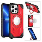 For iPhone 13 Pro Max MagSafe Magnetic Holder Phone Case(Red) - 1