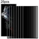 For Samsung Galaxy S22 Ultra 5G 25pcs 3D Curved Edge Privacy Tempered Glass Film - 1