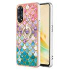For OPPO Reno8 T 4G Electroplating IMD TPU Phone Case with Ring(Colorful Scales) - 1