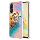 For OPPO Reno8 T 4G Electroplating IMD TPU Phone Case with Ring(Dream Butterfly) - 1