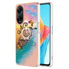 For OPPO A98 Electroplating IMD TPU Phone Case with Ring(Dream Butterfly) - 1