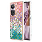 For OPPO Reno10 Pro 5G Global Electroplating IMD TPU Phone Case with Ring(Colorful Scales) - 1