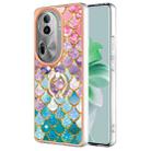 For OPPO Reno11 Pro 5G Global Electroplating IMD TPU Phone Case with Ring(Colorful Scales) - 1