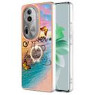 For OPPO Reno11 Pro 5G Global Electroplating IMD TPU Phone Case with Ring(Dream Butterfly) - 1