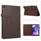 For Lenovo Tab M10 5G Litchi Texture Leather Tablet Case(Brown) - 1